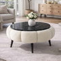 Atelier Del Sofa Papatya 60 - Blanco, Mármol Negro